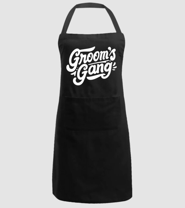 Grooms Gang model negru pe tricou