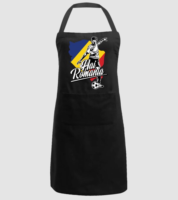 Hai romania fotbal model negru pe tricou