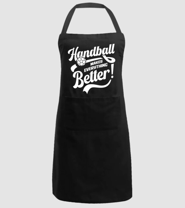 Handball makes everything better model negru pe tricou