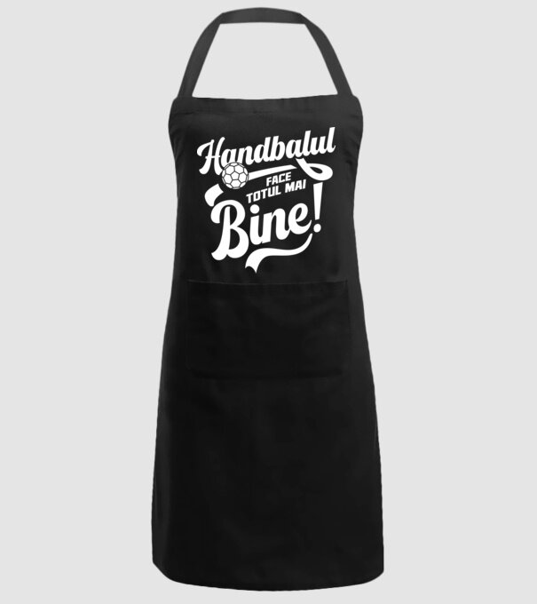 Handbalul face totul mai bine model negru pe tricou