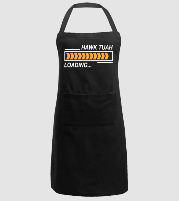 Hawk tuah loading model negru pe tricou