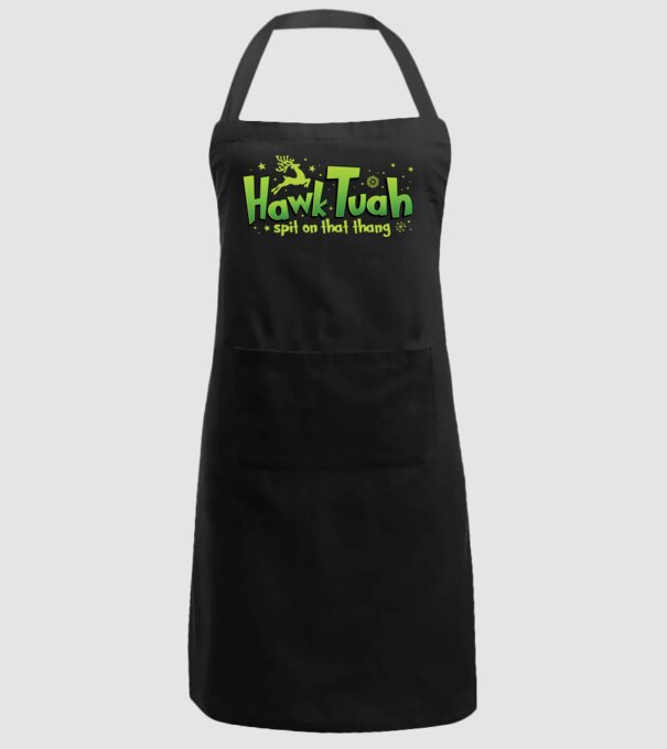 Hawk tuah xmas model negru pe tricou