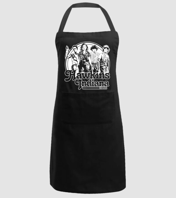 hawkins indiana stranger things2 model negru pe tricou