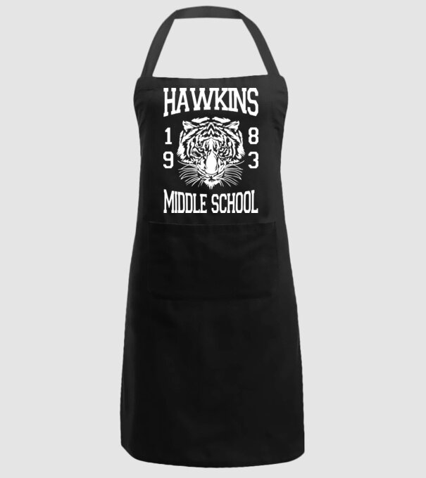 hawkins middle school 83 white model negru pe tricou
