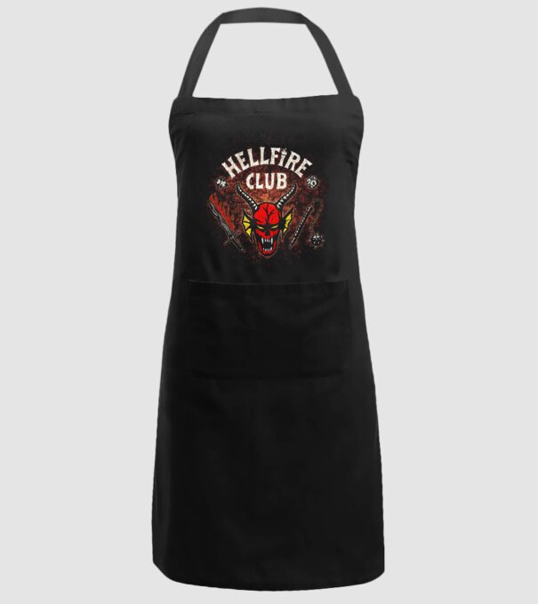 hellfire club stranger things model negru pe tricou