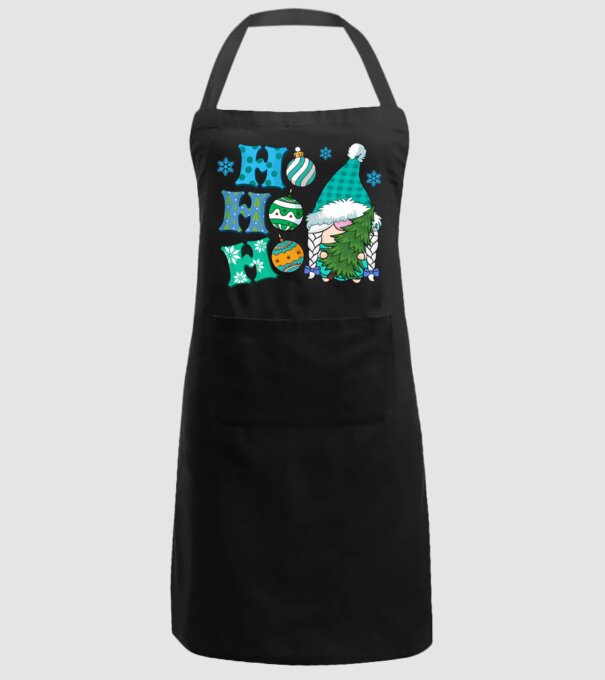 Ho-ho-ho gnome model negru pe tricou