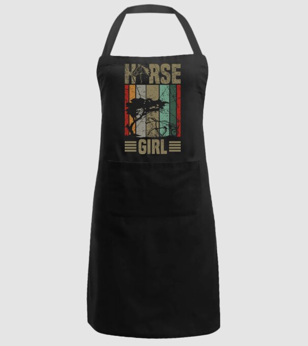 Horse girl model negru pe tricou