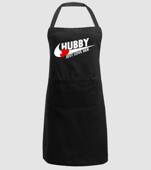 Hubby Just love her alb model negru pe tricou