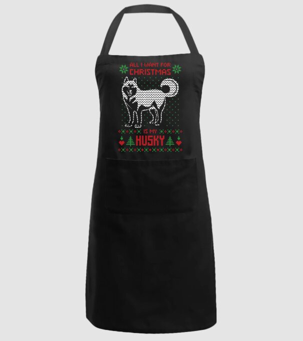 Husky model negru pe tricou