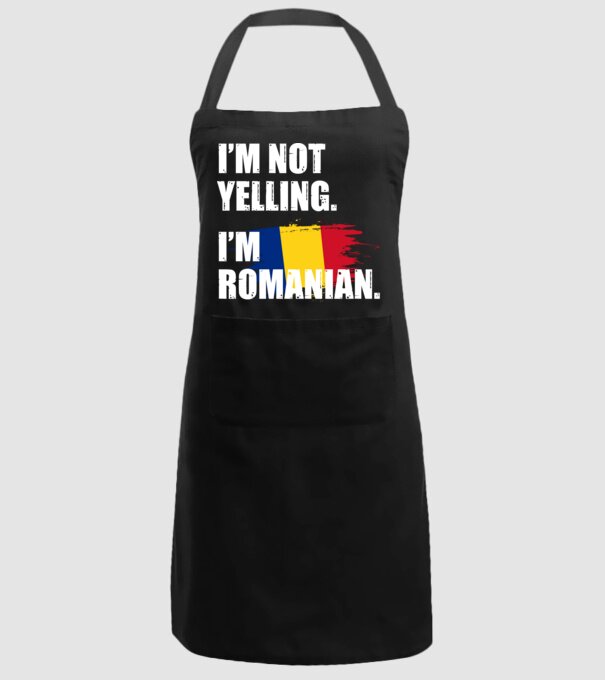 I'm not yelling model negru pe tricou