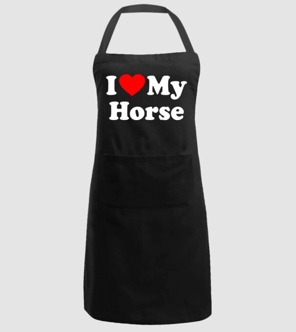 i ove my horse model negru pe tricou