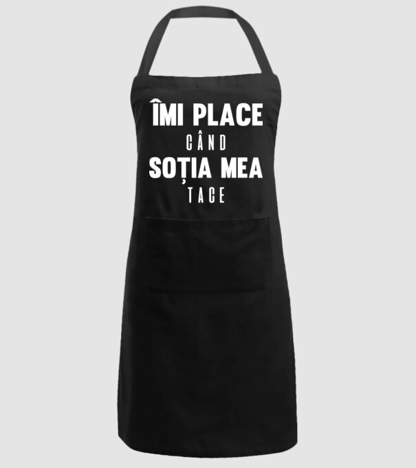 îmi place când soția mea tace model negru pe tricou