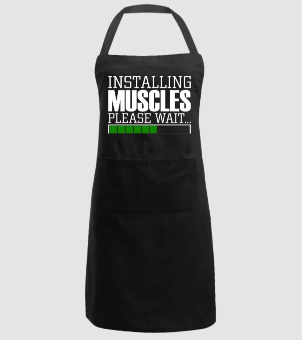 Încărcare mușchi în curs model negru pe tricou