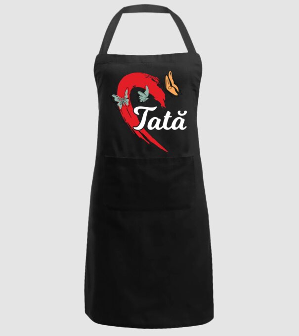 Tată model negru pe tricou