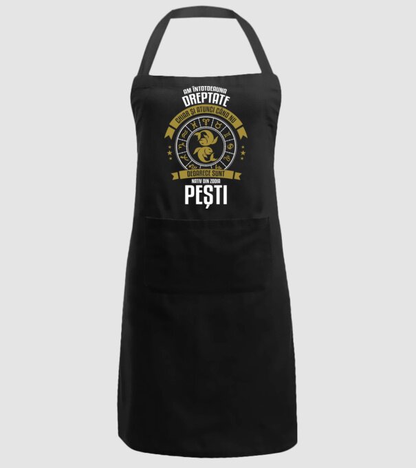 Întotdeauna am dreptate. Chiar și atunci, când nu am, deoarece sunt din zodia pești. model negru pe tricou