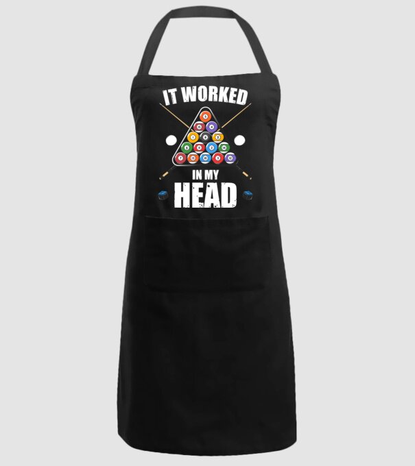 IT WORKED IN MY HEAD Biliard model negru pe tricou