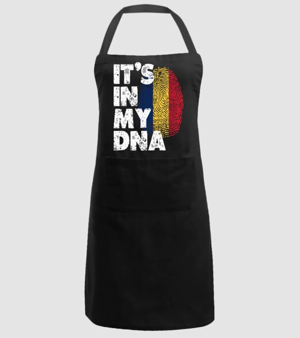 its in my dna model negru pe tricou