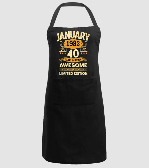 January 1983 40 years of being limited edition model negru pe tricou