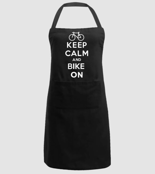 Keep calm and bike on model negru pe tricou