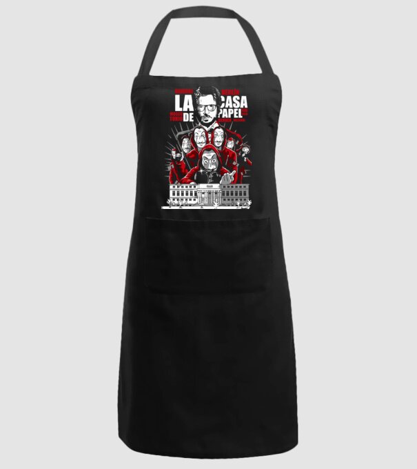 la casa de papel family model negru pe tricou