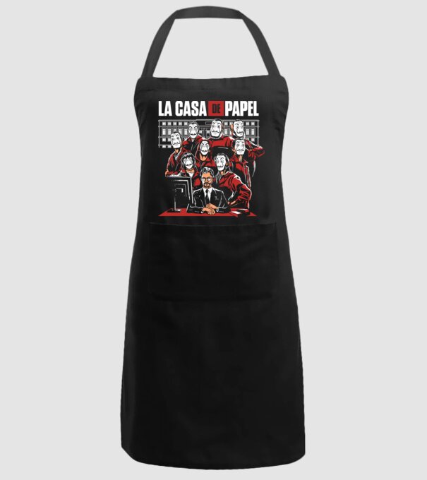 La casa de papel grupo model negru pe tricou