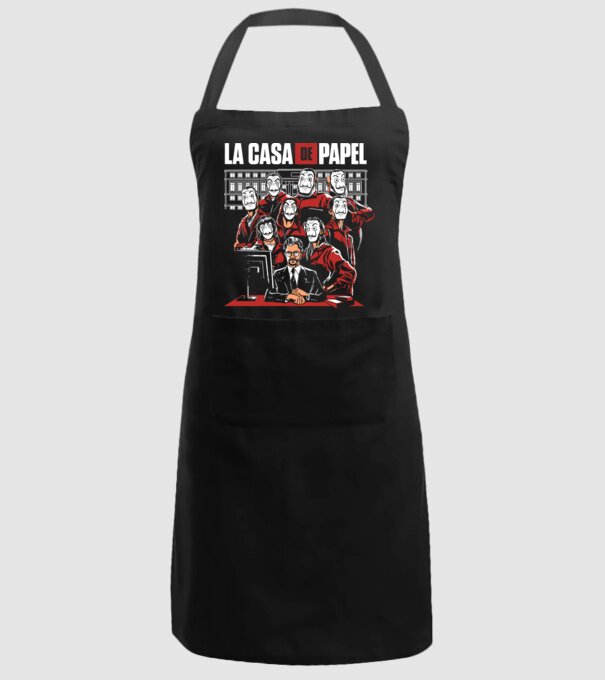 La casa de papel grupo model negru pe tricou