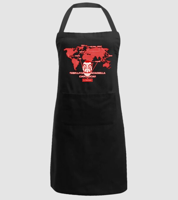 la casa de papel map model negru pe tricou