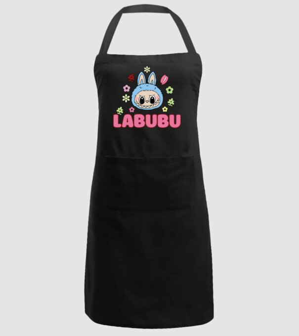 Labubu model negru pe tricou