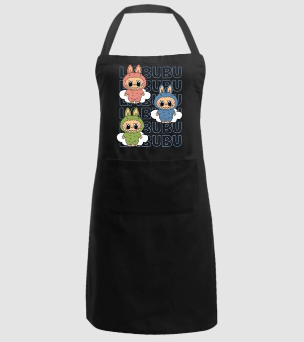 LABUBU model negru pe tricou