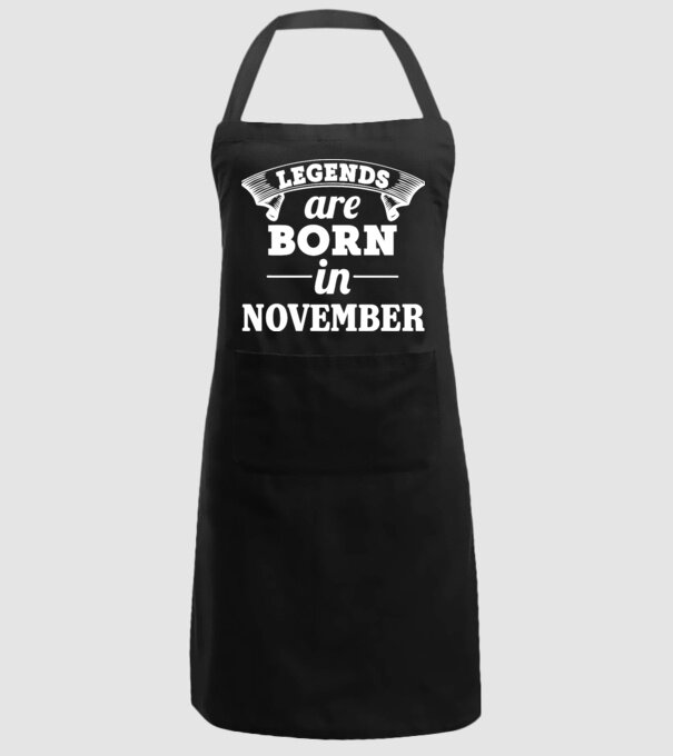 Legends are born in - November model negru pe tricou