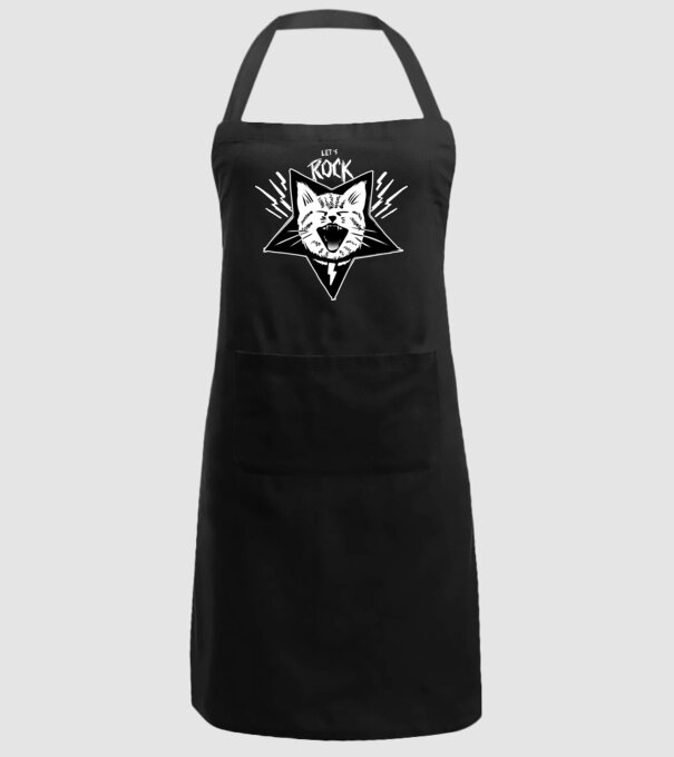 Let's rock model negru pe tricou