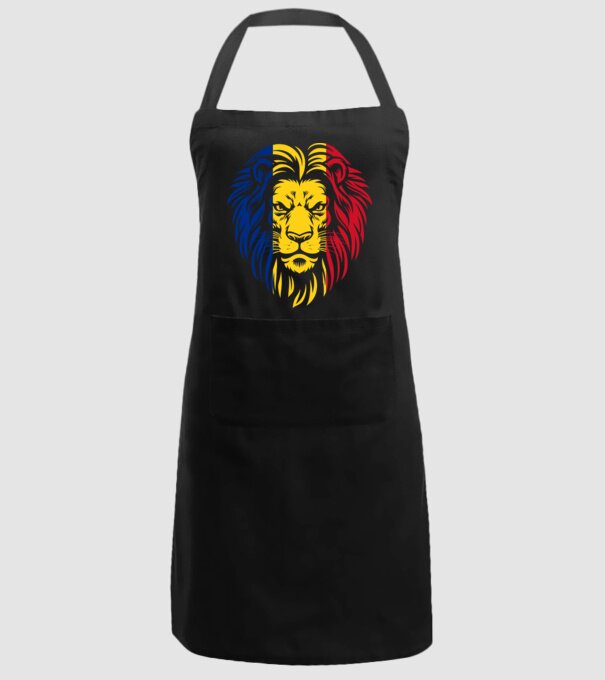 Leul românesc model negru pe tricou