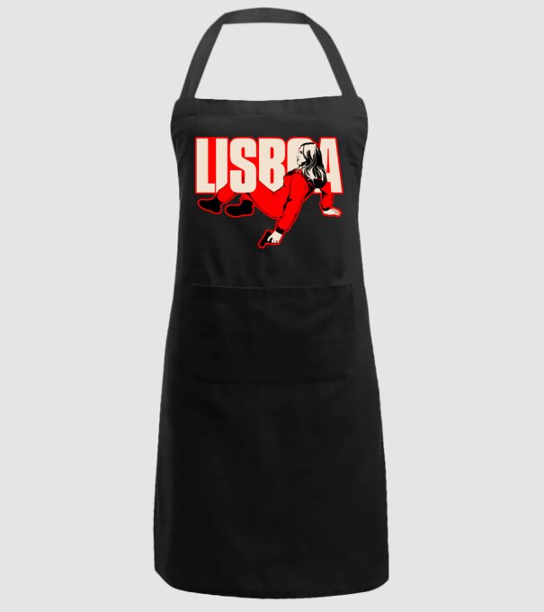 lisboa la casa de papel model negru pe tricou