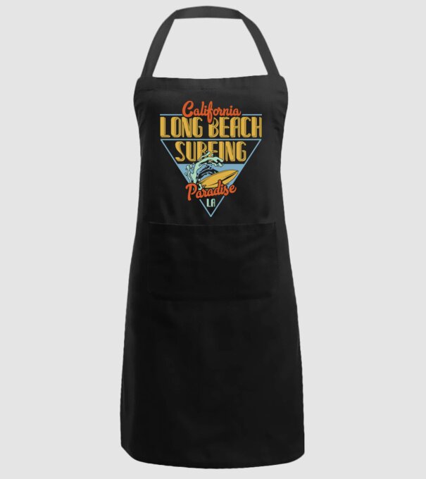 Long Beach model negru pe tricou