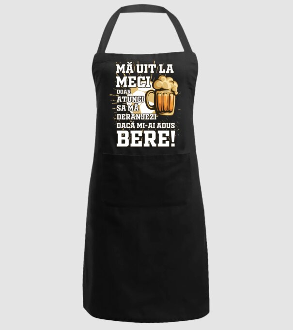 Mă uit la meci model negru pe tricou