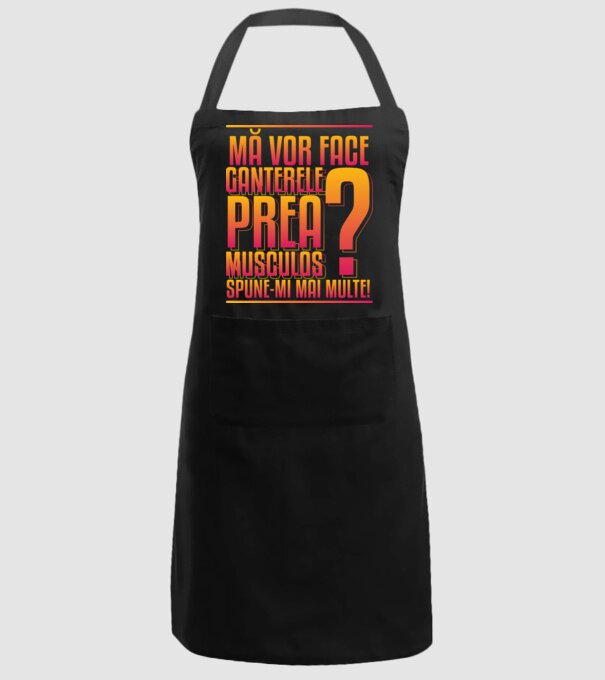 Mă vor face ganterele prea musculos? spune-mi mai multe! model negru pe tricou