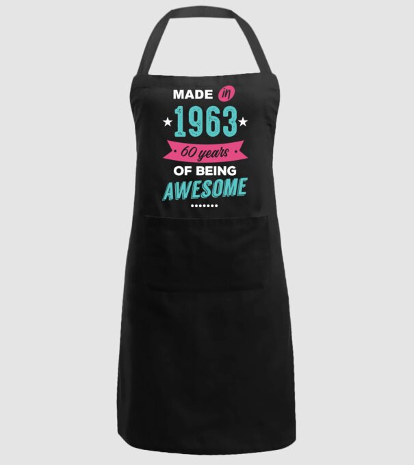 Made in 1963 model negru pe tricou