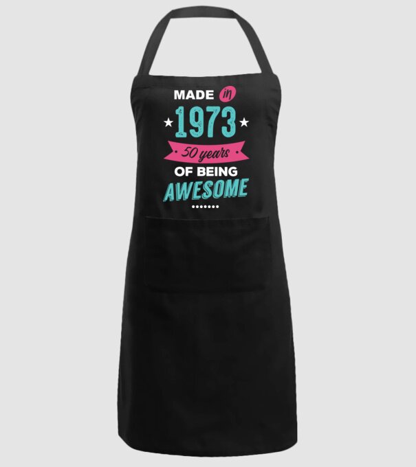 Made in 1973 model negru pe tricou