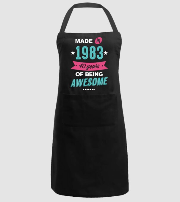 Made in 1983 model negru pe tricou