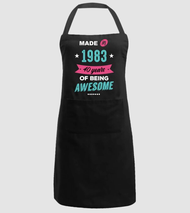 MADE IN 1983 model negru pe tricou