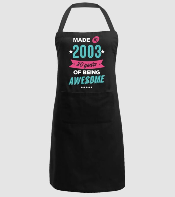 Made in 2003 model negru pe tricou