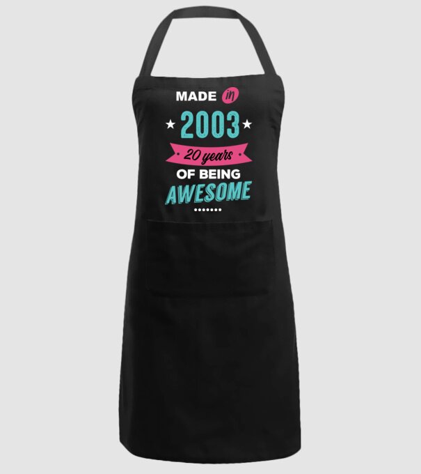 MADE IN 2003 model negru pe tricou