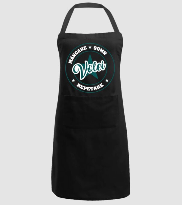 mâncare somn repetare VOLEI model negru pe tricou