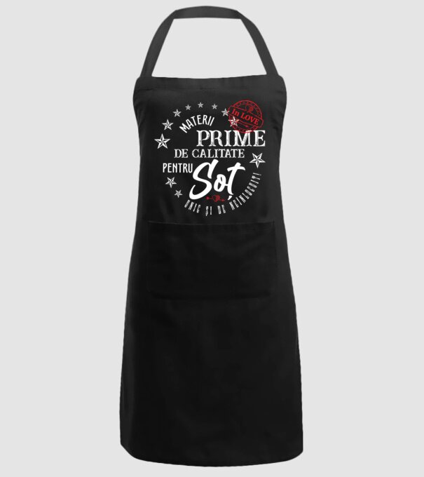 Materii prime de calitate pentru soț model negru pe tricou