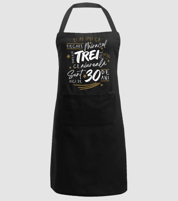 Miracol durează trei 30 de ani model negru pe tricou