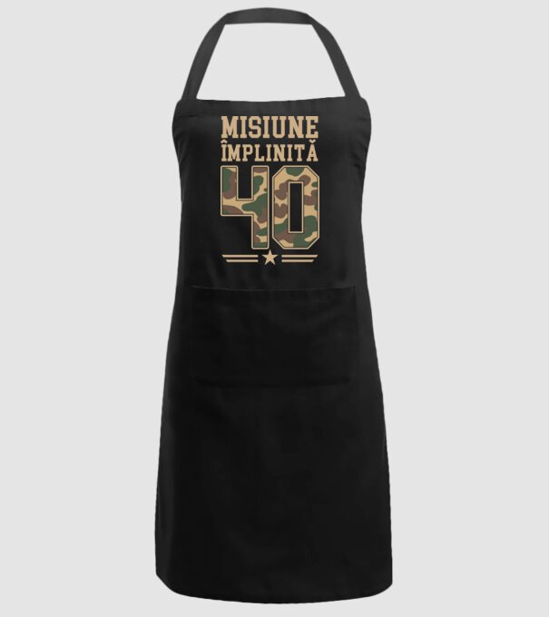 Misiune împlinită 40 model negru pe tricou