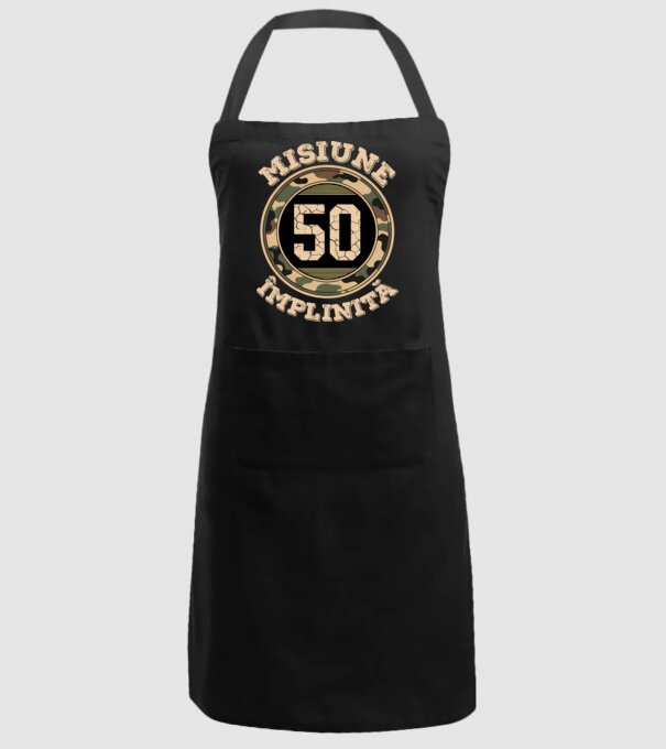 Misiune împlinită 50 model negru pe tricou