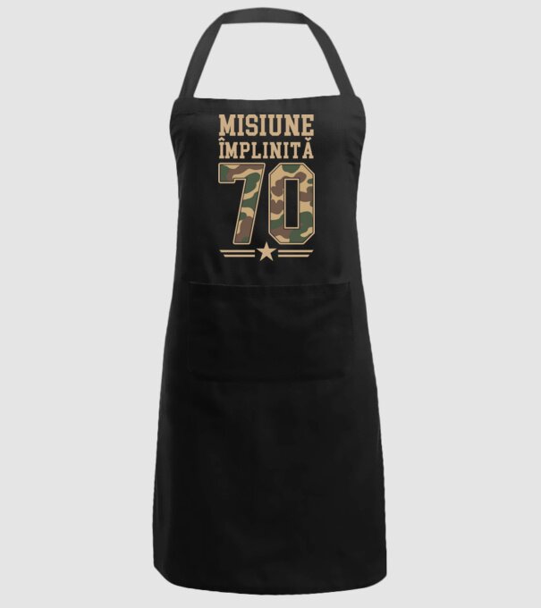 Misiune împlinită 70 model negru pe tricou