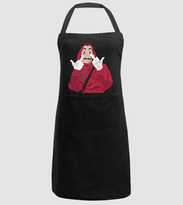 money heist fcku model negru pe tricou