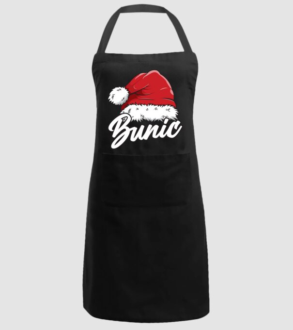 bunic Santa Hat model negru pe tricou